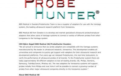 ICE Magazine October 1, 2019  ProbeHunter program for Verasonics